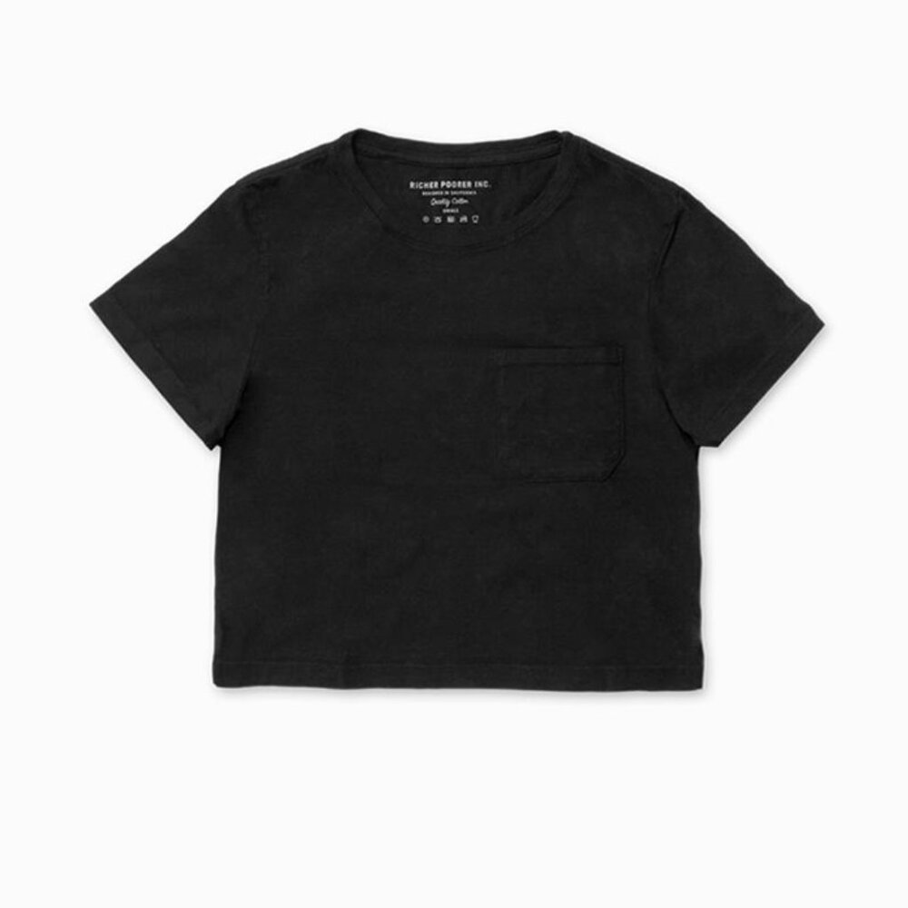 Richer Poorer Relaxed Crop Pocket Tee in Size M